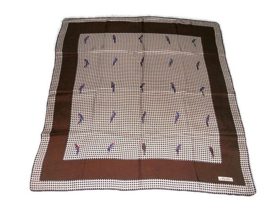 Sciarpa quadrata in seta Foulard in seta con stam… - image 3