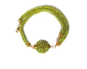 Rocaille groene ketting Geweven sieraden Kettingen Visgraatspiraal Choker met kralen