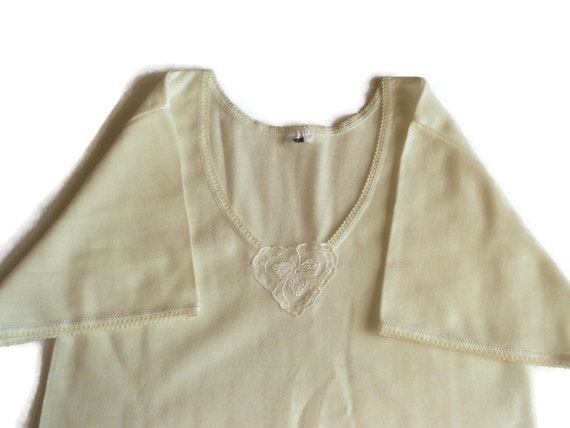 Women's wool knit underwear vintage Italy white w… - image 6