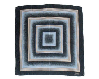 Vintage Schaparelli Silk Scarf, Geometric Print