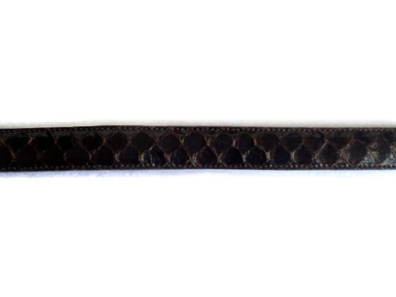 cintura sottile vintage in pelle marrone Italia c… - image 6