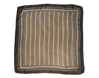 Vintage Jean Catou Silk Scarf, Geometric Print, Made in Italy