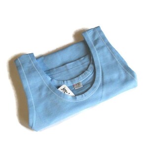 Strickwolle Herren Unterwäsche Tank blau Wolle Unterhemd Vintage Italien