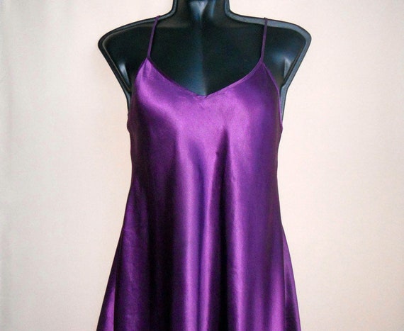 satin silk slip dress XL silk underwear top Vintag