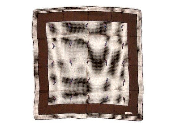 Sciarpa quadrata in seta Foulard in seta con stam… - image 1