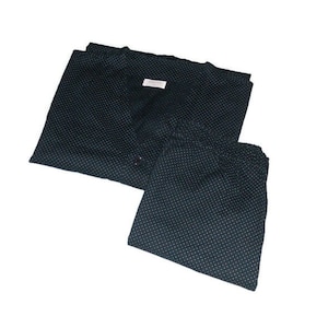 Organic Cotton Men&#39;s Pajama Set: Vintage Blue Sleepwear XL