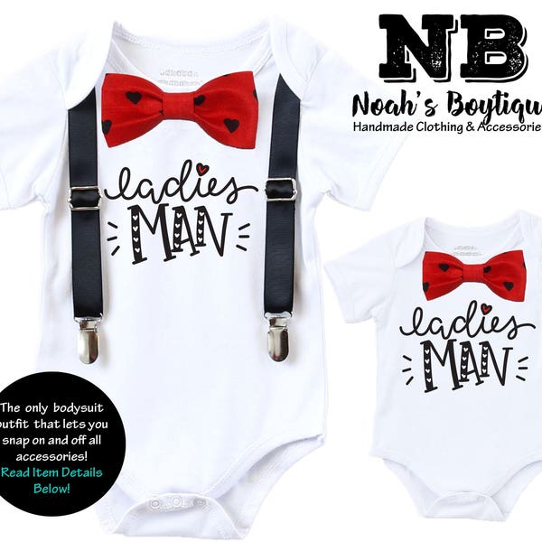 Valentijnsdag Outfit jongetje met rode en zwarte hart strikje dames Man kussen Booth foto Prop Shirt lange of korte mouw baby