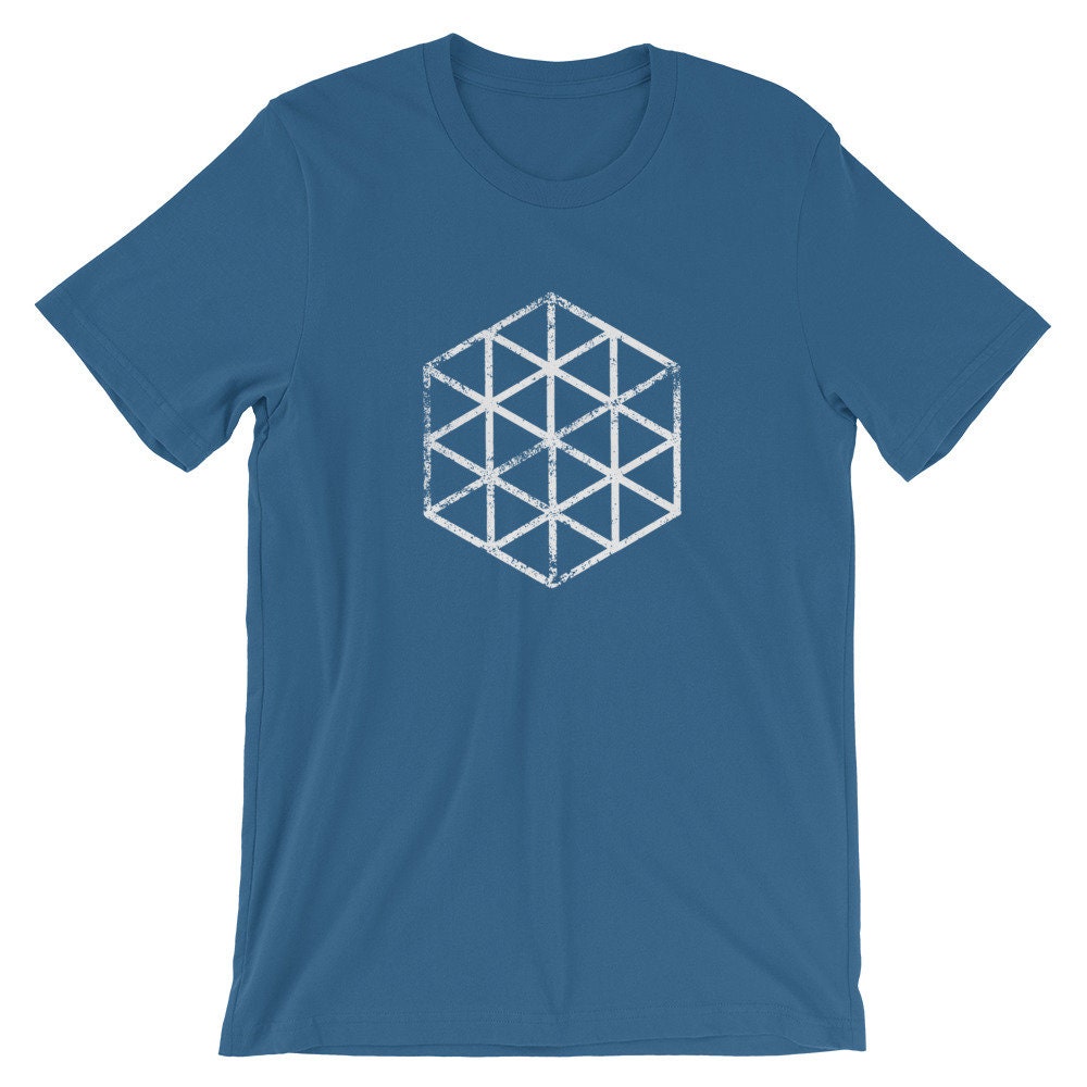 Geometric Cube Shirt Sacred Cube Mens Geometry Tshirt | Etsy