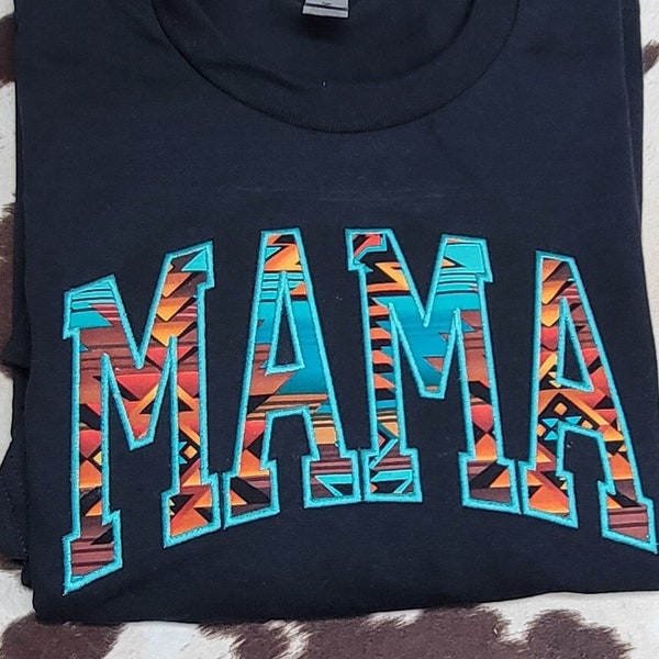 Custom Aztec Crewneck,Embroidered Mama Sweatshirt,Embroidered Sweater,Embroidered Crewneck,Custom Sweatshirt,Western Mama,Mama Sweatshirt