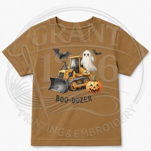 Bulldozer Shirt for Kids | Construction Truck Halloween Shirt | Ghost Pumpkin Toddler Shirt | Cute Boo Dozer Tee