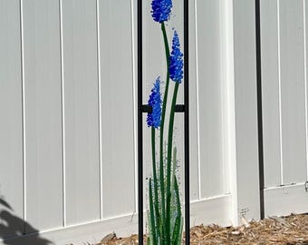 Blue Glass Garden Art - Large