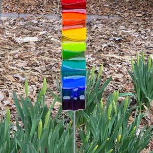 Rainbow Glass Garden Art