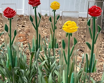 Rose Glass Garden Art