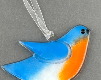 Bluebird Glass Ornament Suncatcher