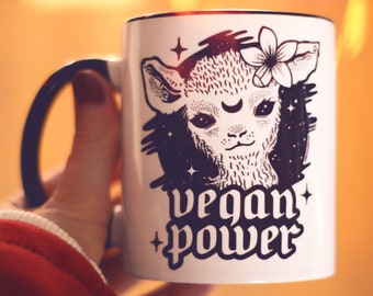 Vegan Power - vegan mug, coffee mug, vegan gift, vegan cup, vegan coffee