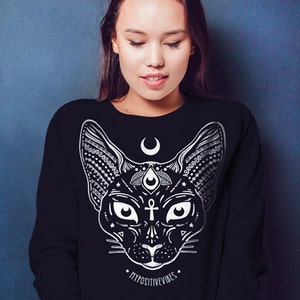 Sphynx Ladies Sweatshirt Sof Grunge Cute Sweatshirt Yoga - Etsy