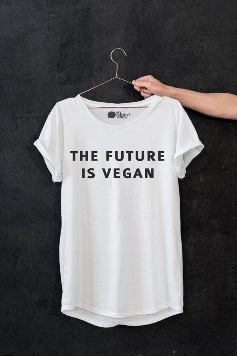 Vegan shirt The Future is Vegan cute vegan shirt, vegetarian tshirt, funny vegan t-shirt, veggie shirt, women vegan shirts image 4