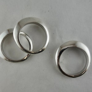 crescent stacking rings, handmade, stackable rings, stacking ring set, sterling silver rings, 3 silver rings, minimalist rings, unique