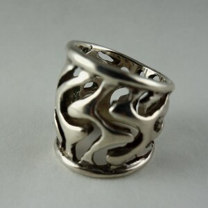 Waves sterling silver ring/ handmade jewelry, one of a kind sterling silver ring, unique rings