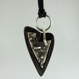 PIER  handmade wood and silver pendent. handmade pendent, wood and silver pendent, texture silver pendent platform,