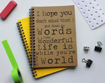 I hope you don't mind that I put down in words - 5 x 7 journal