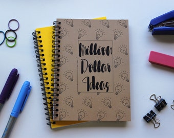 Million Dollar Ideas-  5 x 7 journal
