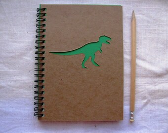 T-Rex Peek-a-boo- 5 x 7 journal- Your choice Peek a boo color