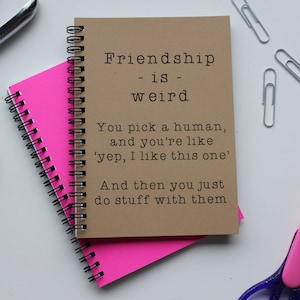 Friendship is weird... - 5 x 7 journal