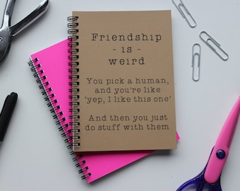 Friendship is weird... - 5 x 7 journal