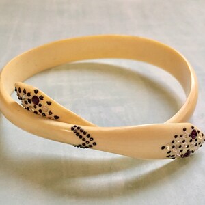Snake Bracelet, Art Deco Bracelet, Celluloid Bangle, Vintage Bracelet, Bohemian Bracelet, 1920s Bracelet, 1930s Bracelet, Flapper Bracelet