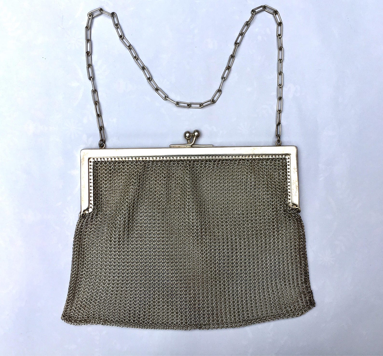 Mesh Handbag Art Deco Silver Mesh Bag, 1920's, Unused Old Shop Stock - Etsy