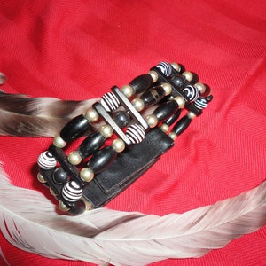 Armband im indianischem Stil schw./weiß Bild 2