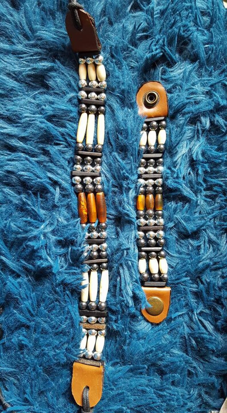 Hairpipe Tribal Choker mit passendem Armband Bild 3