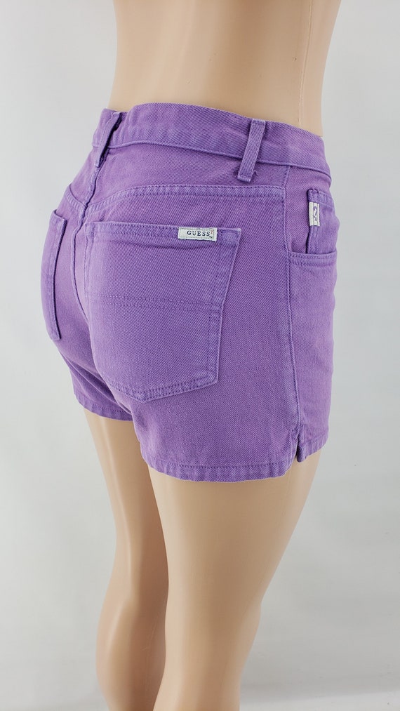 Vintage purple Guess denim jean shorts | Size: 26… - image 6