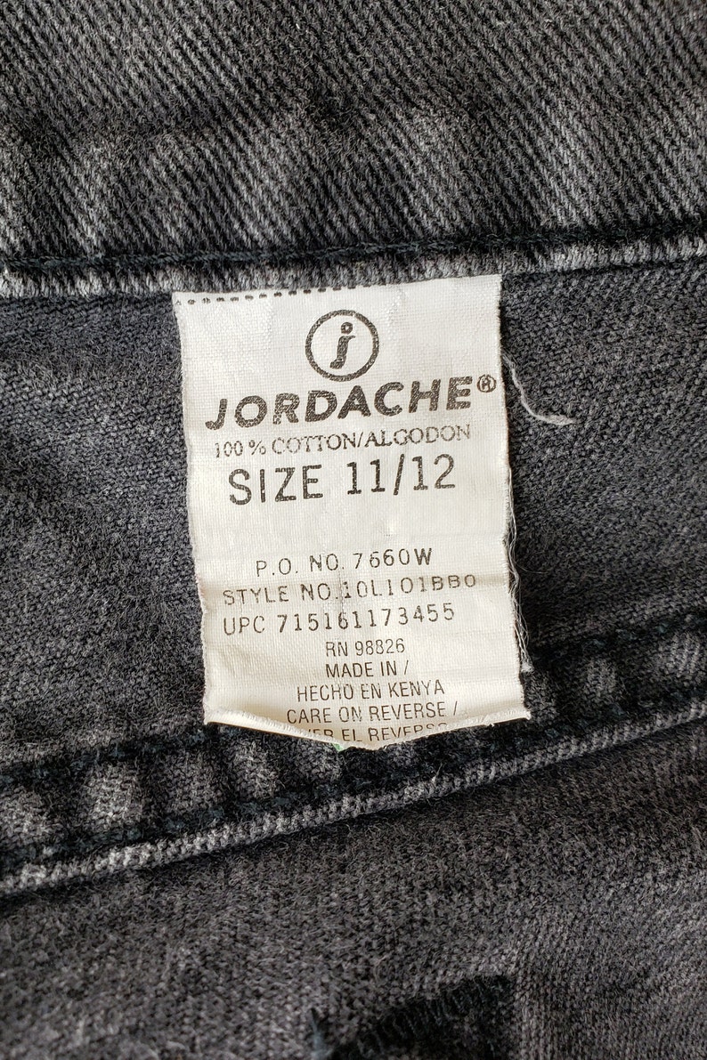 Vintage 30x31 Jordache Black Denim Jeans 90's | Etsy