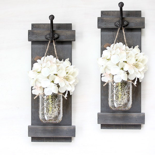 Mason Jar Sconce Set of 2 Etsy