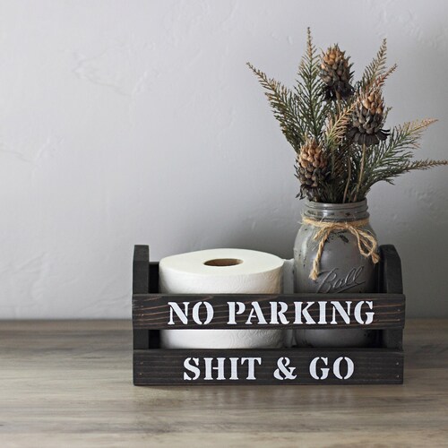 Funny Bathroom Storage Box Toilet Paper Holder Caddy Hey - Etsy