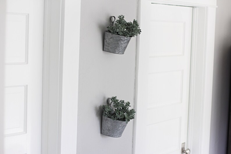 Hanging Wall Planter Set Metal Planters Indoor Image 0