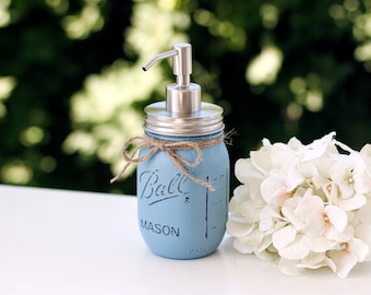 Mason Jar Soap Pump, Hand soap dispenser for farmhouse kitchen & bathroom decor.