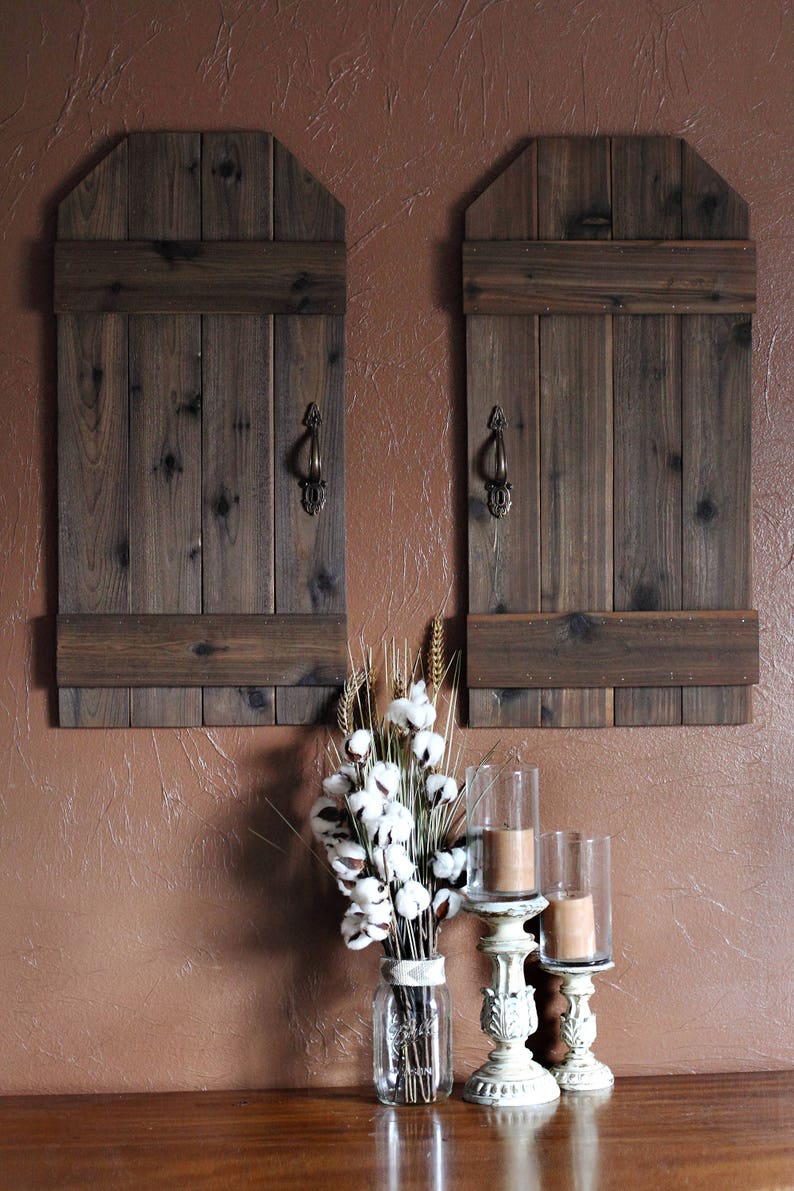 Indoor Shutter Wall Decor Rustic Barn Doors Mini Barn Doors Etsy