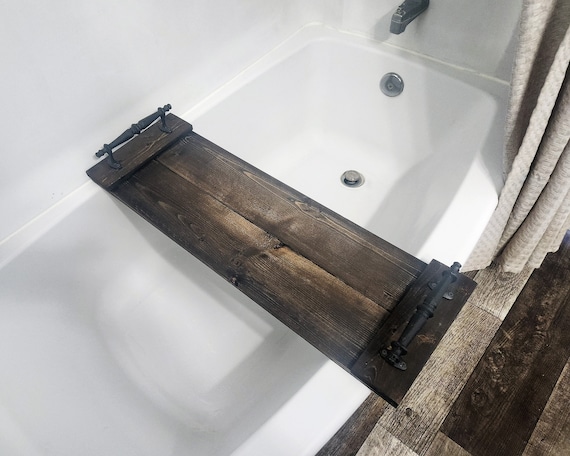 Bathroom Artificial Acrylic Stone Bath Caddy Tray Bathtub Rack