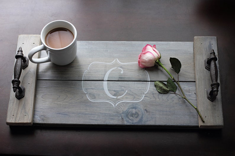 Serving Tray Wooden Tray Coffee Table Kitchen Table Decor Etsy