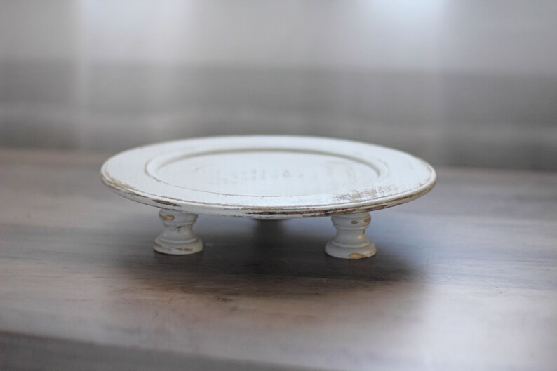 Candle Holder Centerpiece With Wreath Decorative Cake Stand Etsy