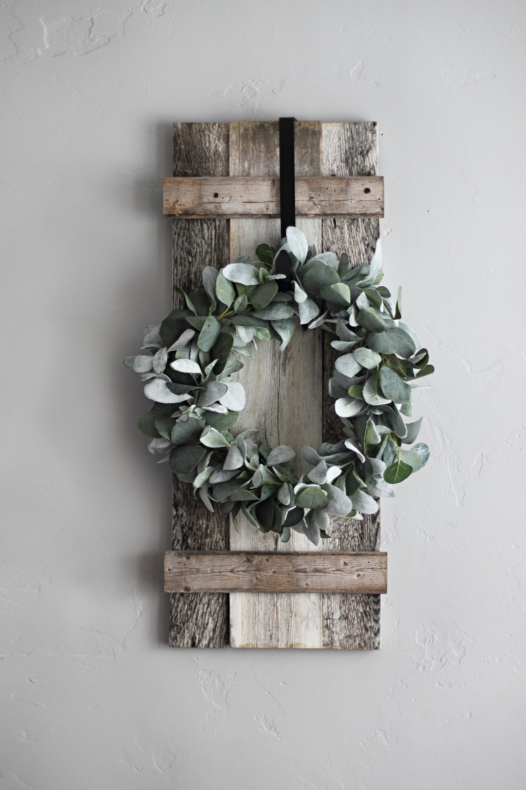 Artificial Lambs Ear and Eucalyptus Greenery Year Round Front Door ...