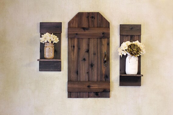 Rustic Barn Door Mini Wood Shutters Wall - Barn Door Wood Wall Decor Rustic Barn Door Mini Wood Shutters Wall - Barn Door Wood Wall Decor