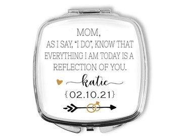 Mother of the Bride Compact Mirror Wedding Gifts for Parents Thank you Gift for Mom Present