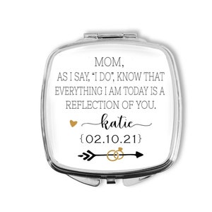 Mother of the Bride Compact Mirror Thank you Gift for Mom Present