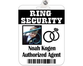 Ring Security Authorized Agent Personalized Badge Keepsake Reinforced Fiberglass