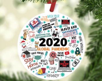 2020 2021 Pandemic Christmas Ornament