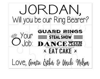 Will You Be Our Ring Bearer Personalized Proposal Puzzle